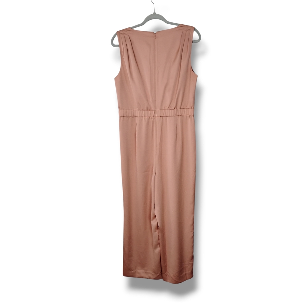 J. Crew Crepe Jumpsuit In Satin Rose Size Woman's 10 - Picture 3 of 5